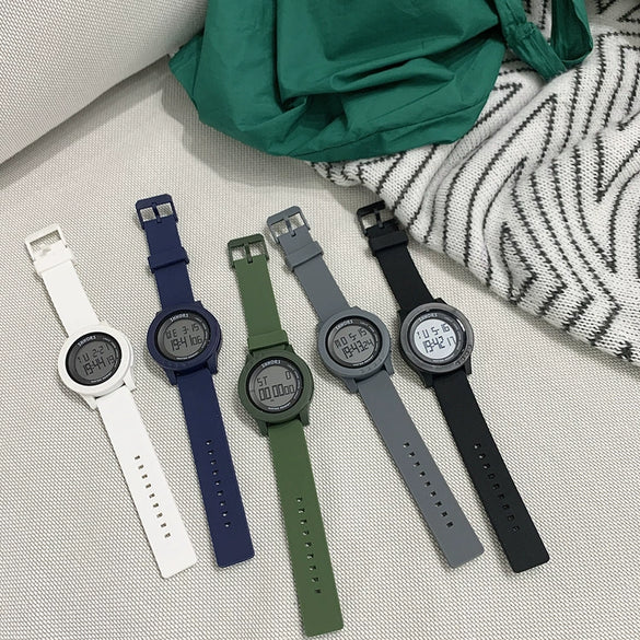 Electronic Watch Alloy Case Imitation Leather Strap Unicorn Style For Teenagers