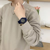 Electronic Watch Alloy Case Imitation Leather Strap Unicorn Style For Teenagers