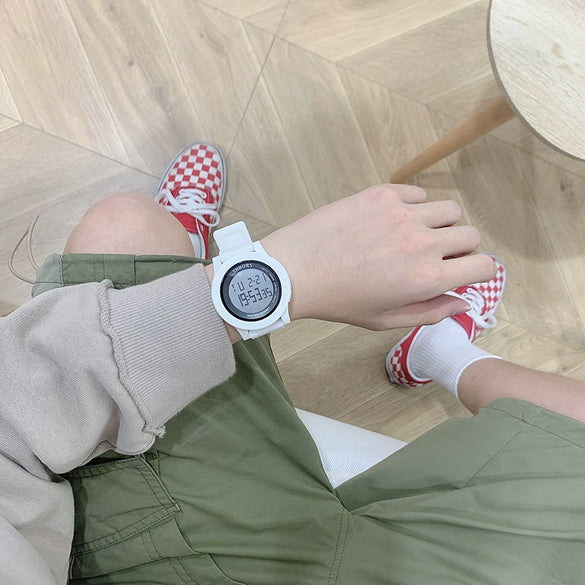 Electronic Watch Alloy Case Imitation Leather Strap Unicorn Style For Teenagers