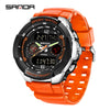 Electronic Watch For Students Abs Case Tpu Strap Acrylic Mirror Round Dial Chic And Sporty Style Waterproof Multifunction