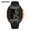 Electronic Watch For The Elderly Blind Multifunction Voice Time Waterproof Silicone Strap Abs Case Highend Style Barrel Shape