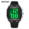 Electronic Watch For The Elderly Blind Multifunction Voice Time Waterproof Silicone Strap Abs Case Highend Style Barrel Shape