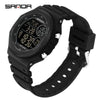 Electronic Watch Multifunction Alarm Clock Student Youth Swimming Waterproof Sports Watch Minimalist Style Round Dial Abs Case Acrylic Mirror Tpu Strap