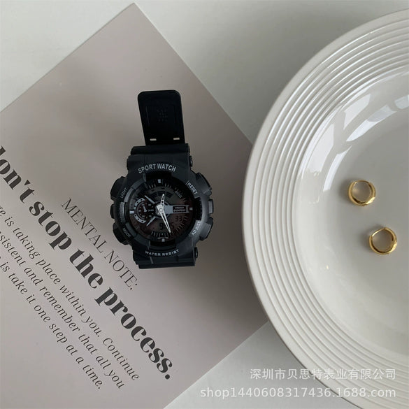 Electronic Watch Plastic Mirror Plastic Case Silicone Strap Round Dial Unicorn Style For General Gender