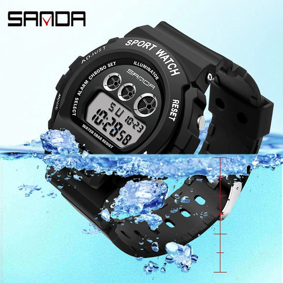 Electronic Watch Resin Round Chic Style For Middle School Students