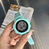 Electronic Watch Silicone Round For Female Middle School Students Korean Simple Trendy Sports Candy Color Luminous Multifunctional