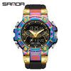 Electronic Watch Zinc Alloy Acrylic Mirror Tpu Strap Round Dial Simple Style Men's Watch