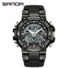 Electronic Watch Zinc Alloy Acrylic Mirror Tpu Strap Round Dial Simple Style Men's Watch