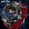 Electronic Watch Zinc Alloy Acrylic Mirror Tpu Strap Round Dial Simple Style Men's Watch