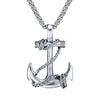 Electroplated Alloy Anchor Pendant Pearl Chain Sweater Necklace With Simple Geometric Design Unisex Fashion Accessory Wholesale