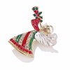 Electroplated Alloy Cartoon Angel Blowing Christmas Brooch Unisex Holiday Corsage Pin