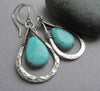 Electroplated Alloy Geometric Drop Earrings With Handwrapped Silk Detail Retro Creative Statement Jewelry