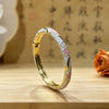 Electroplated Cloisonné Enamel Floral Open Cuff Bracelet For Women Thin Decorative Jewelry Accessory