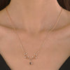 Electroplated Copper Deer Antler Projection Necklace With I Love You Message Cross Chain Animal Pendant Christmas Gift