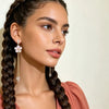 Electroplated Copper Flower Long Tassel Earrings For Women High End Sweet Floral Jewelry