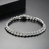 Electroplated Copper Geometric Link Chain Bracelet For Women And Men Slim Fashion Jewelry With A Modern Style