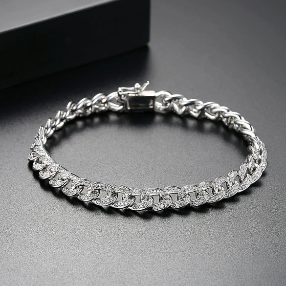 Electroplated Copper Geometric Link Chain Bracelet For Women And Men Slim Fashion Jewelry With A Modern Style