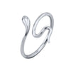 Electroplated Copper Snake Shaped Open Ring With Gold Tone Finish Fashion Animal Style Adjustable Ring For Women And Unisex Wear