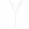 Electroplated Copper Y Shaped Layered Necklace With Round Bead And Geometric Pendant For Women