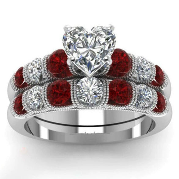 Electroplated Geometric Metal Couple Ring Set For Women And Unisex Fashion Jewelry Wholesale