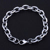 Electroplated Iron Cuban Link Bracelet With Letter Leaf And Geometric Patterns Wide Unisex Hiphop Jewelry For Men And Women