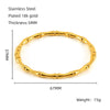 Electroplated 18K 316L Stainless Steel Women's Simple Bamboo Style Bracelet