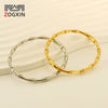 Electroplated 18K 316L Stainless Steel Women's Simple Bamboo Style Bracelet