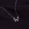 Electroplated Silver Bow Pendant Necklace With Cross Chain Elegant Light Luxury Fashion Jewelry