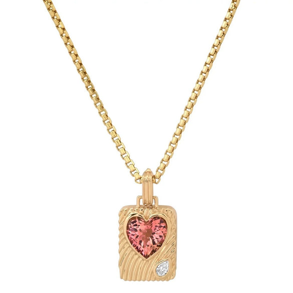 Electroplated Stainless Steel And Titanium Steel Heart Shape Necklace Pendant For Women In Ins Style