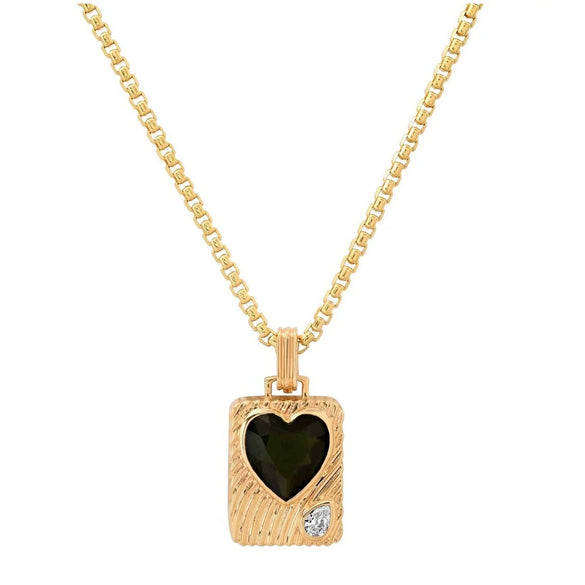 Electroplated Stainless Steel And Titanium Steel Heart Shape Necklace Pendant For Women In Ins Style