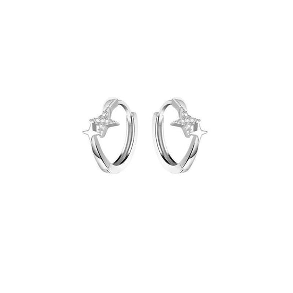 Electroplated Titanium Alloy Star Earrings Minimalist Geometric Stackable Ear Clips For Unisex Wear