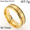 Electroplated Titanium Steel Geometric Ring For Couples