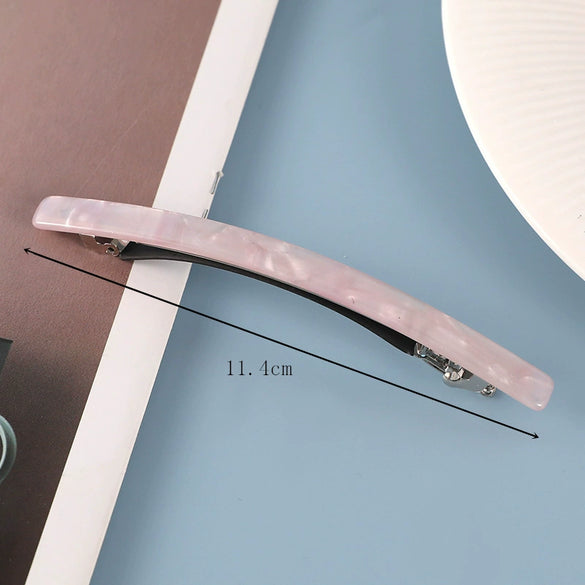 Elegant Acetate Women's Side Hair Clip Hairpin With Handcrafted Finish For Ponytails And Stylish Hairstyles