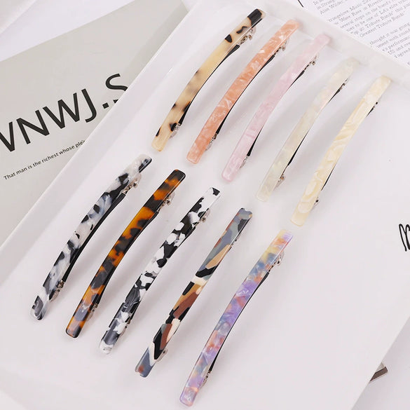 Elegant Acetate Women's Side Hair Clip Hairpin With Handcrafted Finish For Ponytails And Stylish Hairstyles