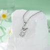 Stainless Steel Titanium Steel 18K Gold Plated Elegant Artistic Plating Inlay Heart Shape Flower Bow Knot Zircon Pendant Necklace