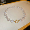 Elegant Baroque Style Geometric Imitation Pearl Alloy Women'S Bracelets Necklace