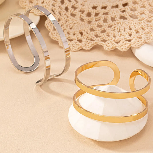 Elegant Basic Classic Style Solid Color Lines Iron Wholesale Bangle