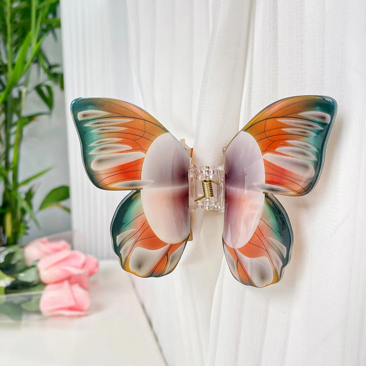 Elegant Basic Lady Butterfly Arylic Hair Claws