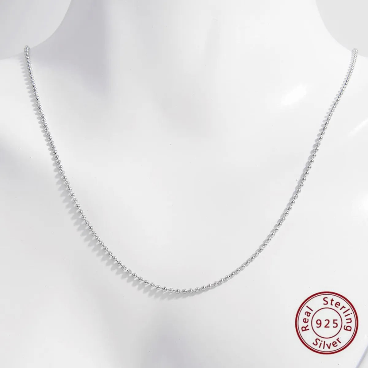 Elegant Basic Necklace Sterling Silver Plating Hollow Out White Gold Plated Rhodium Plated Necklace