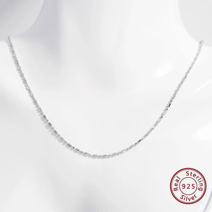 Elegant Basic Necklace Sterling Silver Plating Hollow Out White Gold Plated Rhodium Plated Necklace