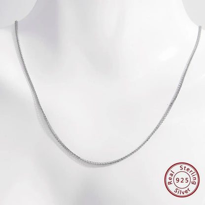 Elegant Basic Necklace Sterling Silver Plating Hollow Out White Gold Plated Rhodium Plated Necklace