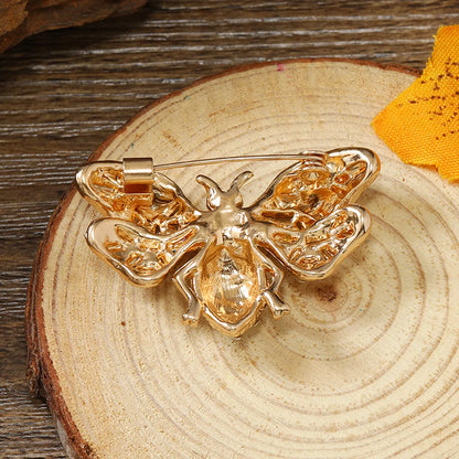 Elegant Bee Alloy Inlay Rhinestones Unisex Brooches 1 Piece