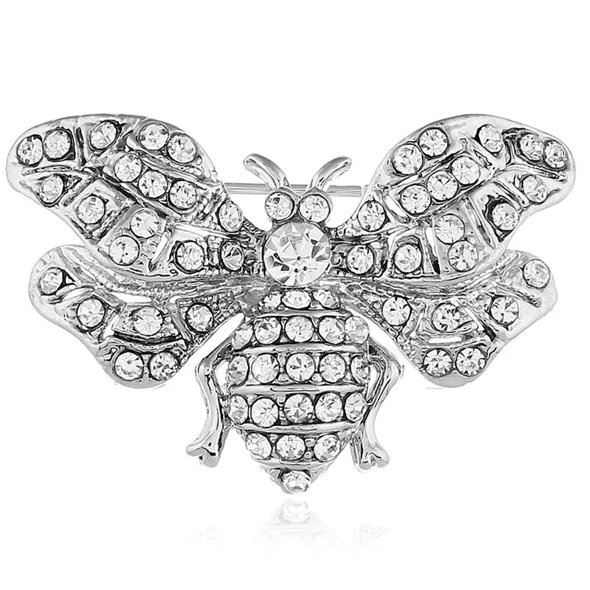 Elegant Bee Alloy Inlay Rhinestones Unisex Brooches 1 Piece