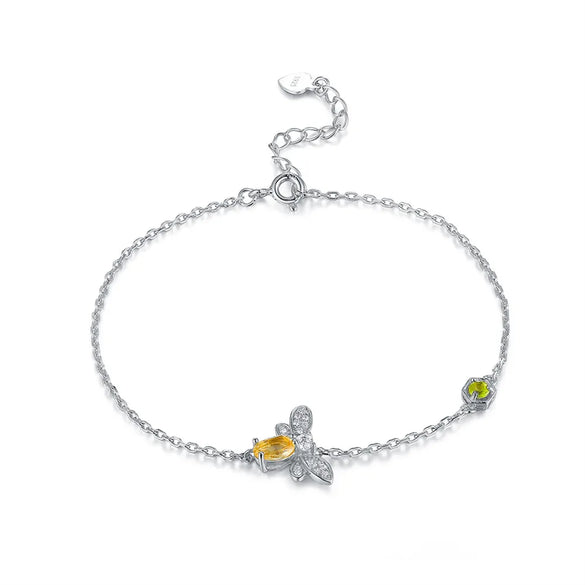 Elegant Bee Sterling Silver Plating Zircon Bracelets