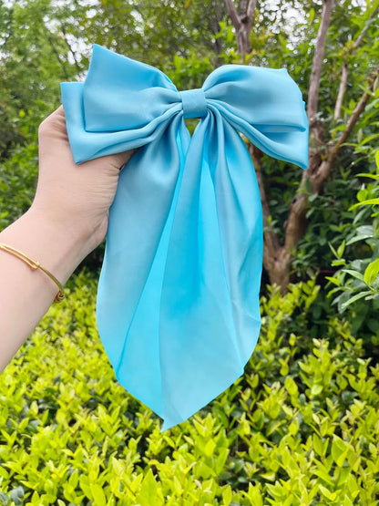 Women'S Elegant Bow Knot Satin Hair Clip