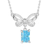 Elegant Bow Knot Sterling Silver Zircon Pendant Necklace In Bulk