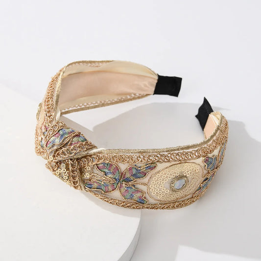 Elegant Butterfly Cloth Sequins Hair Band 1 Piece