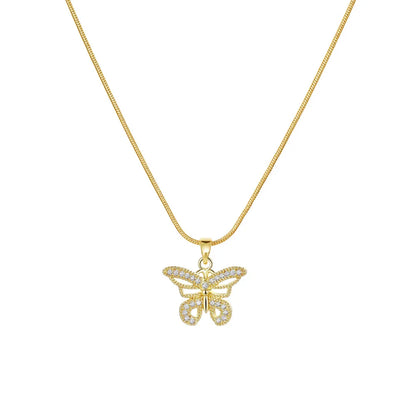 Elegant Butterfly Copper Wholesale Pendant Necklace