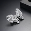 Elegant Butterfly Word Hair Clip For Women Copper Hair Accessory With Zircon Inlay Fashion Hair Jewelry