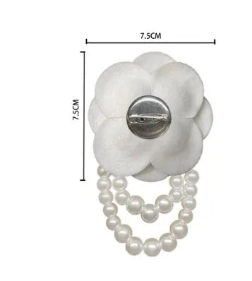 Elegant Camellia Imitation Pearl Unisex Brooches